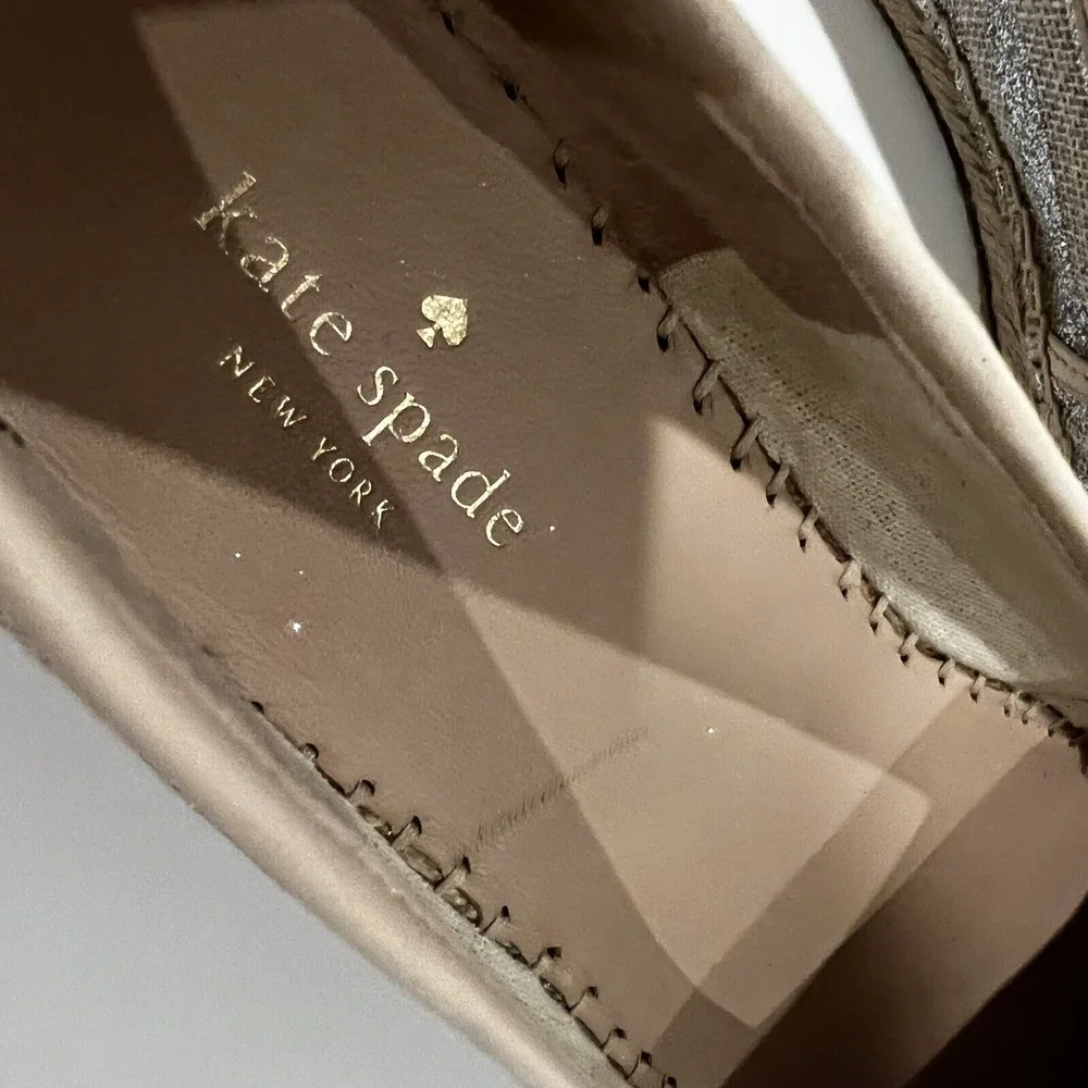 kate spade Silver Glitter Espadrille size 9.5